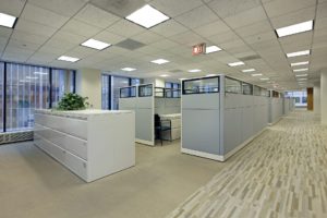 Office space low profile access flooring